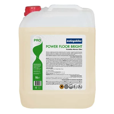 Parfümlü Power Floor Bright Kristalize Mermer ve Doğal Taş Cilası, 5 lt