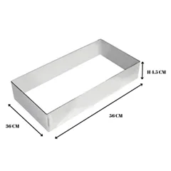 Beysa Pasta Çemberi Pandispanya Dikdörtgen 56x36 Cm  H4,5