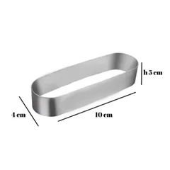 Beysa Pasta Çemberi Pandispanya Inox 10X4  Cm H5 OVAL