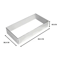 Beysa Pasta Çemberi Pandispanya Inox 38,5X58,5 Cm H5