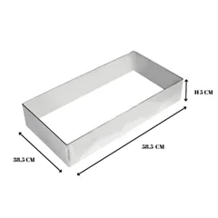 Beysa Pasta Çemberi Pandispanya Inox 38,5X58,5 Cm H5