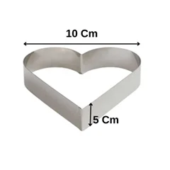 Beysa Pasta Çemberi Pandispanya Kalp Çember, 10 Cm H5