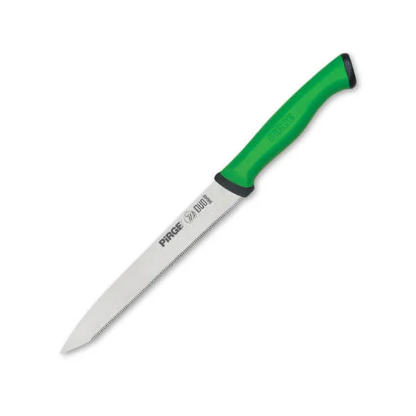 Pirge Duo Sebze Bıçağı Sivri 13,5 cm, Dişli, Yeşil