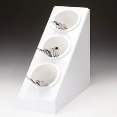 Zicco Polikarbon Çatal Kaşık Standı, 20,8x41,5x41 cm, Beyaz