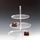 Zicco Polikarbon Pasta Meyve Teşhir Standı, 3 Katlı, 25x30x35x50 cm, Şeffaf - Görsel 1