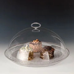 Zicco Polikarbon Tepsili Fanus, Akrilik Kapaklı Fanus, 42 cm