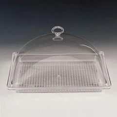 Zicco Polikarbon Tepsili Muhafaza Kabı, Akrilik Kapaklı, Kare, 35x35x16 cm (ZCP.194+ZCP.172)