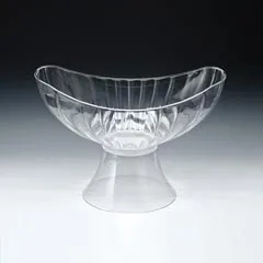 Zicco Polikarbon Teşhir Kasesi, Gondol, Ayaklı, 42,5x25,5x29 cm, Şeffaf