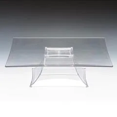 Zicco Polikarbon Teşhir Standı, Ayaklı, 35x35x10,5 cm, Şeffaf