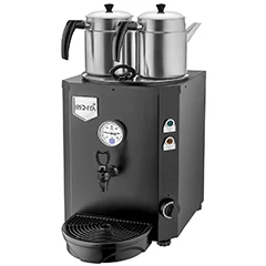 Remta DE12 Jumbo Çay Makinesi, Elektrikli, 2 Demlikli, 15 Litre Kapasiteli , Siyah