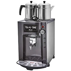 Remta DE12P Premium Jumbo Çay Makinesi, Elektrikli, 2 Demlikli, 15 Litre Kapasiteli , Siyah