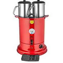 Remta EL10 Elite Çay Makinesi, Elektrikli, 2 Demlikli, 25 Litre Kapasiteli , Kırmızı