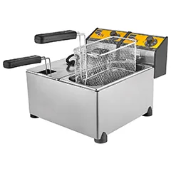 Remta R92 Elektrikli Fritöz, Çiftli, Kapaklı, 3+3 Litre Kapasiteli, 13x21x12 cm Sepet Ölçülü