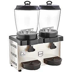 Remta ST35 Royal Çiftli Mini Şerbet ve Ayran Makinesi, Karıştırıcılı, 11+11 Litre Kapasiteli, Silver