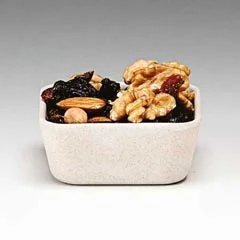 Zicco Renkli Bambu Çerezlik, Köşeli, 7,5x7,5 cm, Beyaz