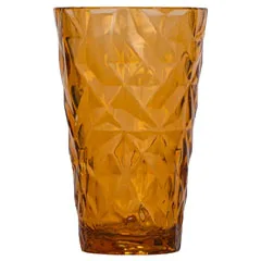 Rubikap EX.PT300 Exclusive Prizma Bardak, Polikarbon, 300 ml, Amber