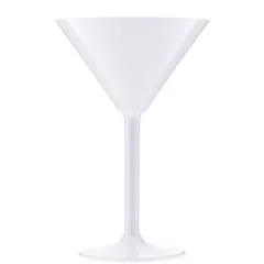 Rubikap PM.M20 Premium Martini Bardağı, Polikarbon, 200 ml, Beyaz