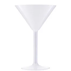 Rubikap PM.M20 Premium Martini Bardağı, Polikarbon, 200 ml, Beyaz