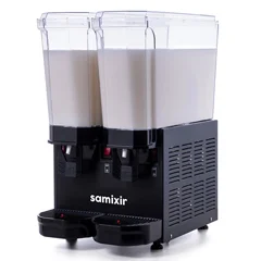 Samixir 40.MMB Klasik Twin Soğuk İçecek Dispenseri, 20+20 Lt, Çift Karıştırıcılı, Siyah