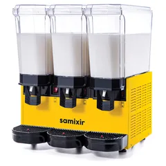 Samixir 60.MMMY Klasik Triple Soğuk İçecek Dispenseri, 20+20+20 lt, 3 Karıştırıcılı, Sarı