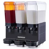 Samixir 60.SMMB Klasik Triple Soğuk İçecek Dispenseri, 20+20+20 lt, 2 Karıştırıcılı ve 1 Fıskiyeli, Siyah - Görsel 1
