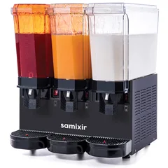 Samixir 60.SSMB Klasik Triple Soğuk İçecek Dispenseri, 20+20+20 lt, 2 Fıskiyeli ve 1 Karıştırıcılı, Siyah