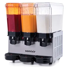 Samixir 60.SSMI Klasik Triple Soğuk İçecek Dispenseri, 20+20+20 Lt, 2 Fıskiyeli ve 1 Karıştırıcılı, Inox