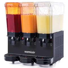 Samixir 60.SSSB Klasik Triple Soğuk İçecek Dispenseri, 20+20+20 lt, 3 Fıskiyeli, Siyah