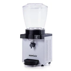Samixir KAM22 Panoramik Köpüklü Ayran Dispenseri, 22 Lt, Dijital, Beyaz