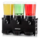 Samixir MMM30 AB, Analog, Panoromik Triple Soğuk İçecek Dispenseri, 10+10+10 Lt, Karıştırıcılı, Siyah - Görsel 1