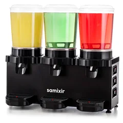 Samixir MMM30 AB, Analog, Panoromik Triple Soğuk İçecek Dispenseri, 10+10+10 Lt, Karıştırıcılı, Siyah
