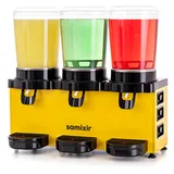 Samixir MMM30 AY, Analog, Panoromik Triple Soğuk İçecek Dispenseri, 10+10+10 Lt, Karıştırıcılı, Sarı - Görsel 1
