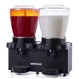 Samixir SM44 Panoramik Twin Soğuk İçecek Dispenseri, 22+22 lt, Karıştırıcılı ve Fıskiyeli, Siyah - Görsel 1