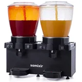 Samixir SS44 Panoramik Twin Soğuk İçecek Dispenseri, 22+22 Lt, Çift Fıskiyeli, Siyah - Görsel 1