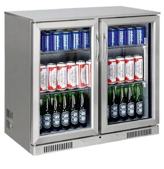 Senox 2 Kapılı Bar Altı Şişe Soğutucu , 90x50,5x85 cm, Inox