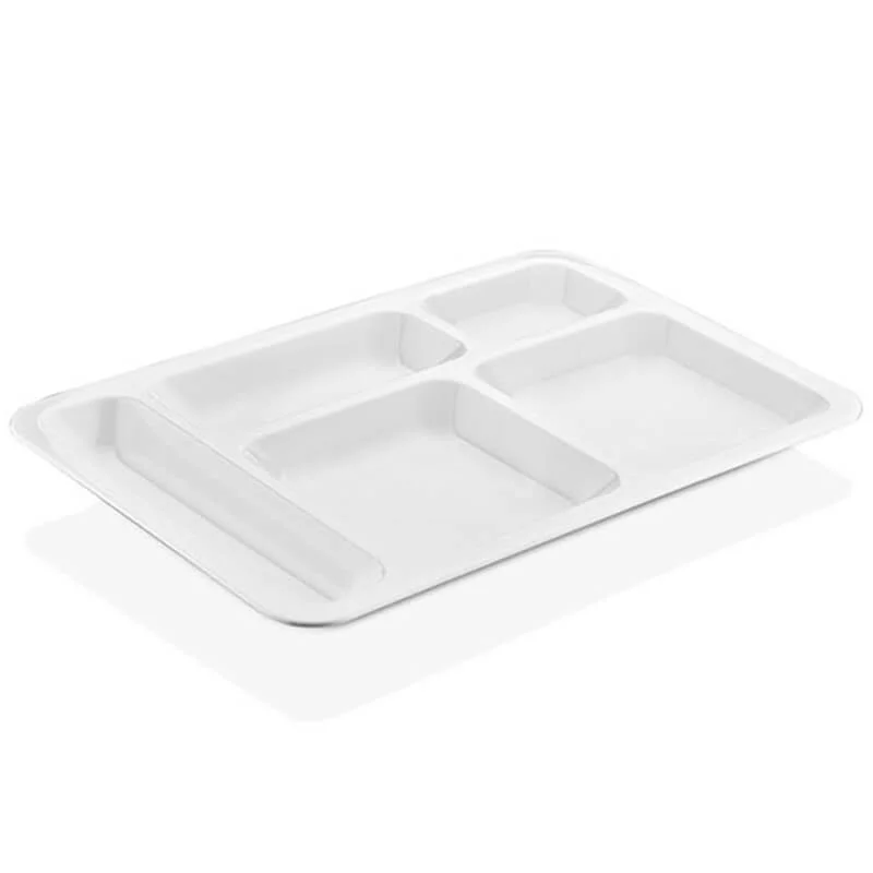 Shome Polikarbon Self Servis Tabldot Tepsisi, 5 Gözlü 40x28x2.8 cm