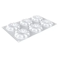 Silikomart Kıt 3D Tarte Rıng Bloom Silikon Kalıp, 80 mm