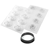 Silikomart Kit Tarte Ring Cocoa Silikon Kalıp, 70 mm - Görsel 1