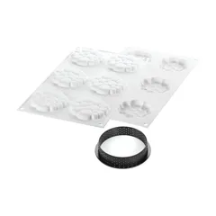 Silikomart Kıt Tarte Rıng Paradıs Silikon Kalıp, 80 mm