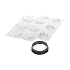 Silikomart Kıt Tarte Rıng Paradıs Silikon Kalıp, 80 mm