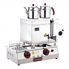 Silverinox Demlikli Çay Kazanı Çift Taban Ekonomik Elektrikli+doğalgazlı 'lık