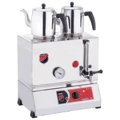 Silverinox 2 Demlikli Çay Kazanı, Pleytsiz, Kaynaklı, Elektrikli, 40'lık