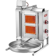 Silverinox Radyanlı Döner Ocağı Üstten Motorlu Doğalgazlı