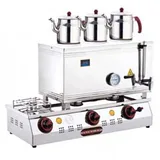 Silverinox 3 Demlikli Çay Kazanı, Çift Taban, Ekonomik, Doğalgazlı, 60'lık - Görsel 1