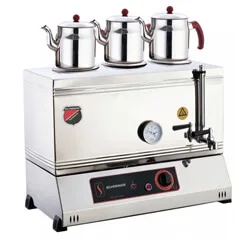 Silverinox 3 Demlikli Çay Kazanı, Pleytsiz, Kaynaklı, Elektrikli, 60'lık