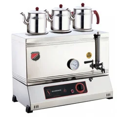 Silverinox 3 Demlikli Çay Kazanı, Pleytsiz, Kaynaklı, Elektrikli, 60'lık