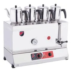 Silverinox 4 Demlikli Çay Kazanı, Pleytsiz, Kaynaklı, Elektrikli, 85'lik