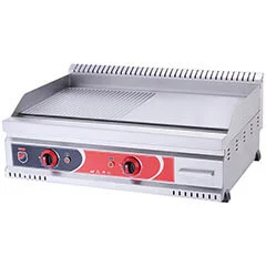Silverinox 600 Seri Izgara, Yarı Oluklu, Elektrikli, 40x40 cm