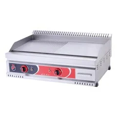 Silverinox 600 Seri Izgara, Yarı Oluklu, Elektrikli, 80x80 cm