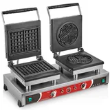 Silverinox Çiftli Waffle Makinesi, Çiçek+Kare - Görsel 1